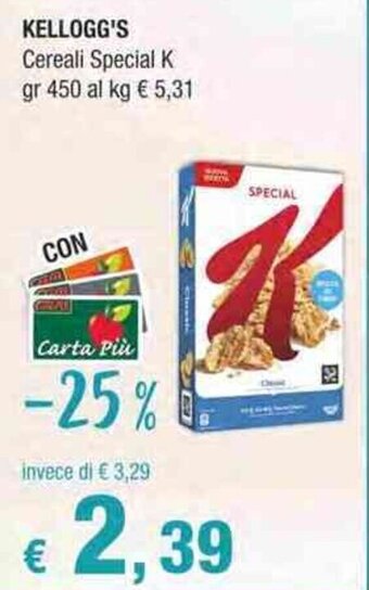 Crai Kellogg's Cereali Special K gr 450 offerta