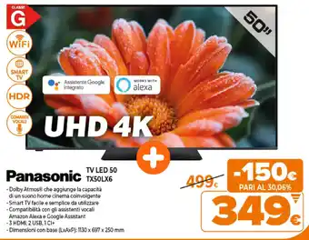 Expert Panasonic TV Led 50 TX50LX6 offerta