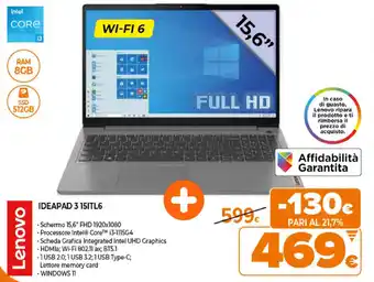 Expert Lenovo Ideapad 3 15ITL6 offerta