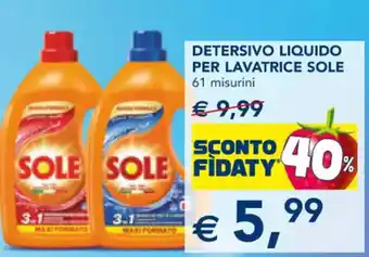 Esselunga Sole Detersivo Liquido Per Lavatrice 61 misurini offerta