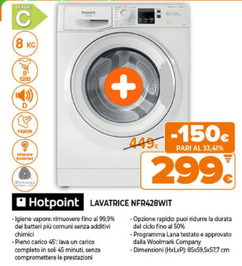 Expert Hotpoint Lavatrice NFR428WIT offerta