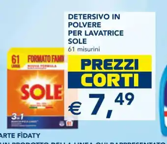 Esselunga Sole Detersivo In Polvere Per Lavatrice 61 misurini offerta