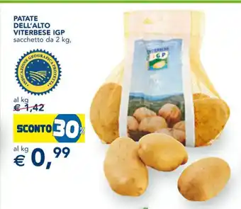 Esselunga Patate Dell'Alto Viterbese IGP sacchetto da 2 kg. offerta