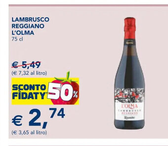 Esselunga Lambrusco Reggiano L'Olma 75 cl offerta