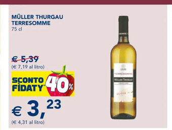 Esselunga Müller Thurgau Terresomme 75 cl offerta