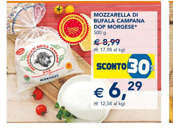 Esselunga Mozzarella Di Bufala Campana DOP Morgese 500 g offerta