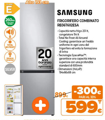 Expert Samsung Frigorifero Combinato RB36T602ESA offerta
