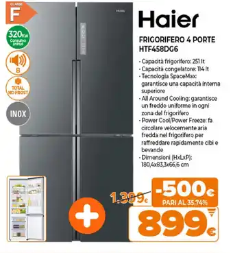 Expert Haier Frigorifero 4 Porte HTF458DG6 offerta