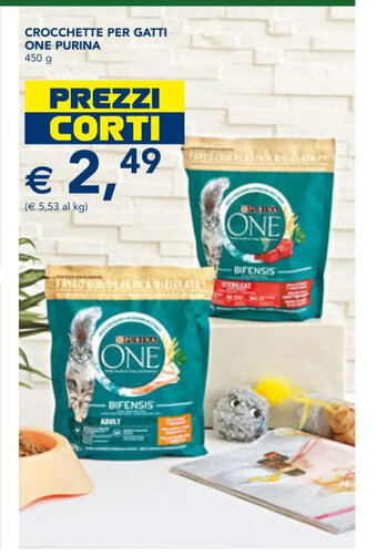 Esselunga Crocchette Per Gatti One Purina 450 g offerta