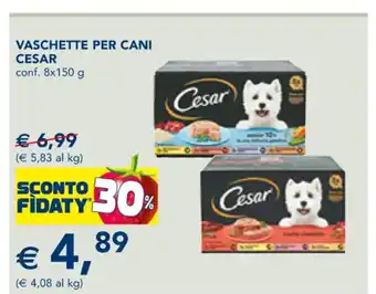 Esselunga Cesar Vaschette Per Cani conf. 8x150 g offerta