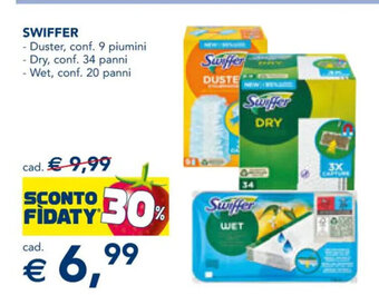 Esselunga Swiffer Duster, conf. 9 piumini, Dry, conf, 34 panni,Wet, conf. 20 panni offerta