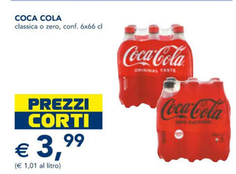 Esselunga Coca Cola classica o zero, conf. 6x66 cl offerta