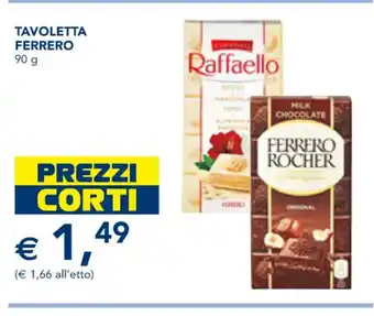 Esselunga Ferrero Tavoletta 90 g offerta
