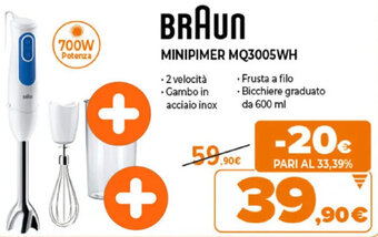 Expert Braun Minipimer MQ3005WH offerta