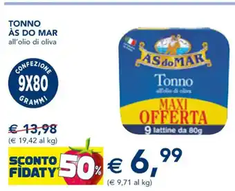 Esselunga Tonno Ás Do Mar all' olio di oliva offerta