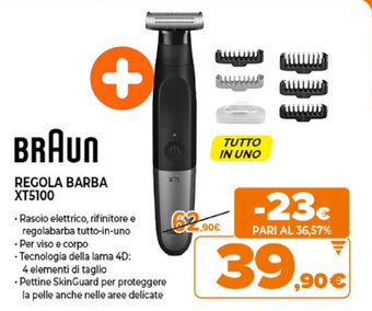 Expert Braun Regola Barba XT5100 offerta