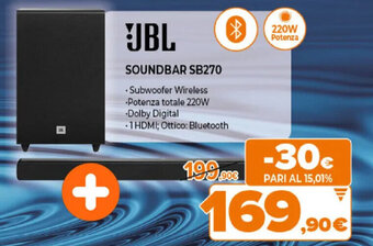 Expert JBL Soundbar SB270 offerta