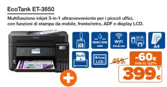 Expert Epson Eco Tank ET-3850 offerta