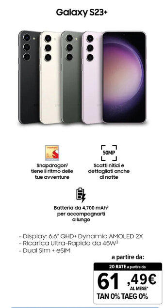 Expert Samsung Galaxy S23+ offerta