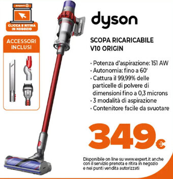 Expert Dyson Scopa Ricaricabile V10 Origin offerta