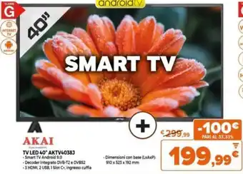 Expert Akai TV LED 40" AKTV4038J offerta