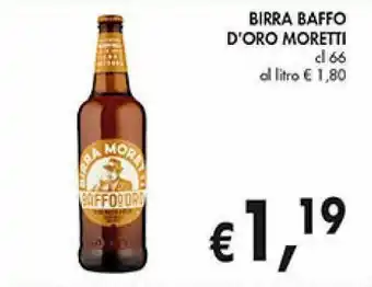 Supermercato Coal Birra baffo d'oro 66cl moretti offerta