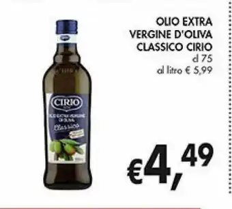 Supermercato Coal Olio extra vergine di oliva classico cirio 75cl offerta