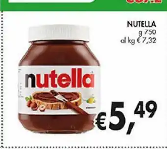 Supermercato Coal Nutella 750g offerta