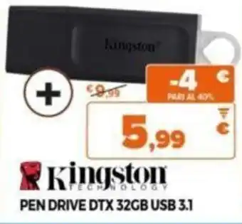 Expert Kingston Pen Drive DTX 32GB USB 3.1 offerta
