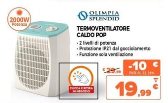 Expert Olimpia Splendid Termoventilatore Caldo Pop offerta