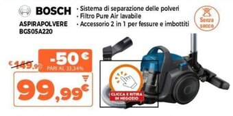 Expert Bosch Aspirapolvere BGS05A220 offerta