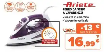 Expert Ariete Ferro Da Stiro A Vapore 6235 offerta