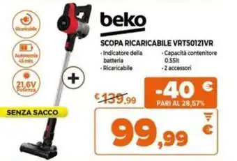 Expert Beko Scopa Ricaricabile VRT50121VR offerta