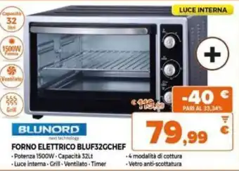 Blunord Forno Elettrico BLUF32GCHEF