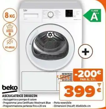 Expert Beko Asciugatrice DRX823N offerta