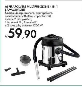Bennet Aspirapolvere Multifunzione 4 In 1 Bravo& Facile offerta
