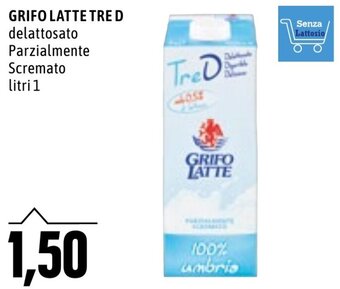 Emi Market Grifo Latte Tre D delattosato Parzialmente Scremato litri 1 offerta