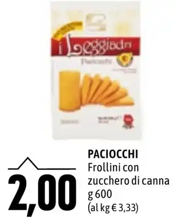 Emi Market Paciocchi Frollini con zucchero di canna g 600 offerta