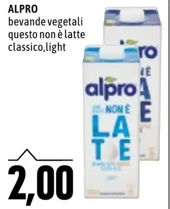 Alpro bevande vegetali questo non è latte classico, light
