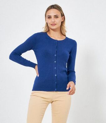 Cardigan girocollo
