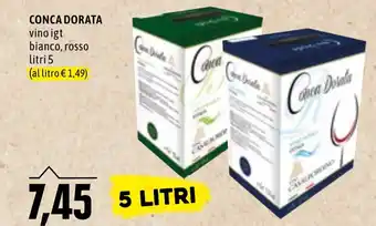 Conca Dorata vino igt bianco, rosso litri 5