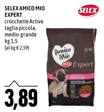 Emi Market Selex Amico Mio Expert crocchette Active taglia piccola, medio-grande kg 1,5 offerta