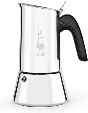 Bialetti caffettiera new venus quattro tazze, manico antiscottatura, adatta a induzione, argento, 12.5 x 12.5 x 19 cm 50...