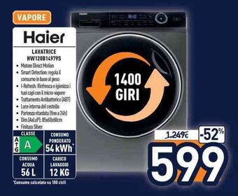 Unieuro Haier Lavatrice HW120B14979S offerta