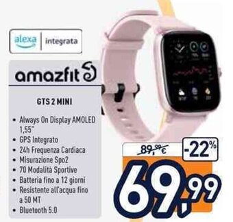 Unieuro Amazfit GTS 2 Mini offerta