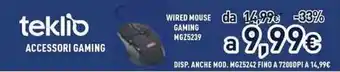 Unieuro Teklio Wired Mouse Gaming MGZ5239 offerta
