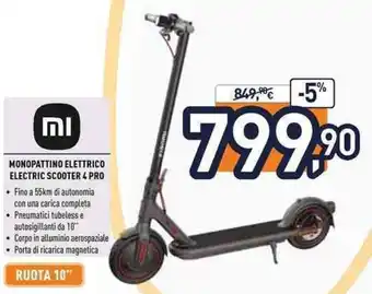 Unieuro Mi Monopattino Elettrico Electric Scooter 4 Pro offerta