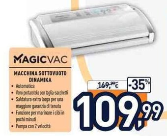 Unieuro Magicvac Macchina Sottovuoto Dinamika offerta