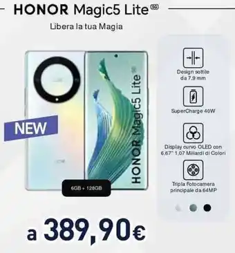 Unieuro Honor Magic5 Lite 5G offerta