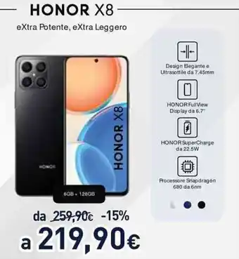 Unieuro Honor X8 offerta